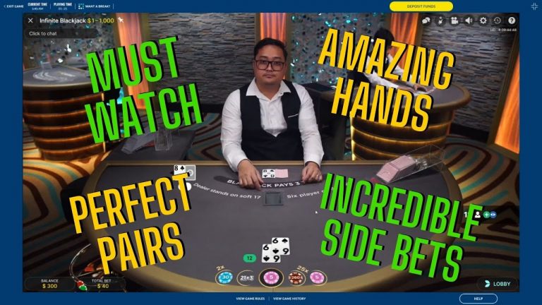 CRAZY PERFECT PAIRS & AMAZING SIDE BETS ON INFINITE BLACKJACK