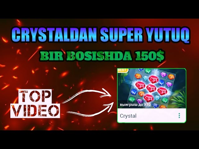 CRYSTAL SUPER YUTUQ BIR BOSISHDA 150$ DAXHATA #1xbet #1xgames #linebet