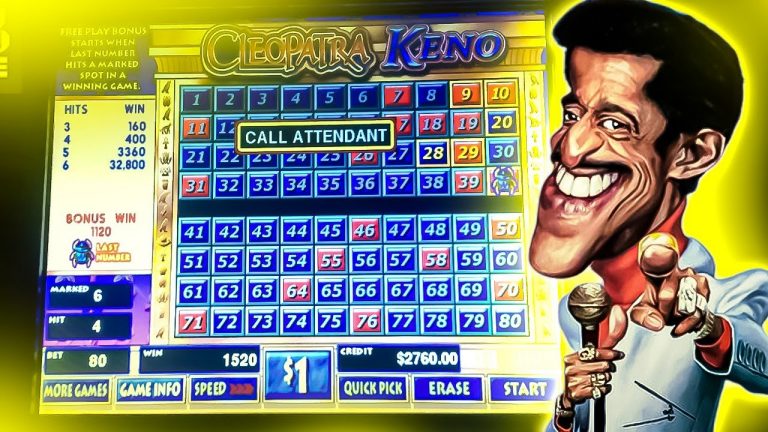 Cleopatra Keno 6 Numbers Jackpot