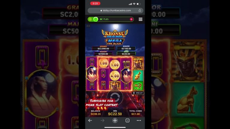 Double Bonusception Mega Win on Khonsu | Chumba Casino @BobbyGambles