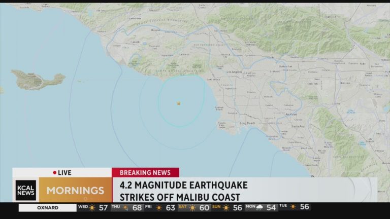 Earthquake: 4.2-magnitude quake hits 10 miles off Malibu coast