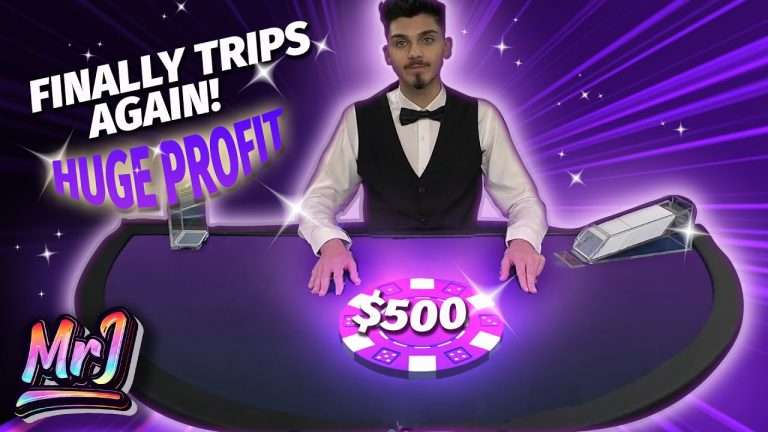 FINALLY TRIPS WITH HUGE PROFIT! – Epic Live Dealer Blackjack Session! #blackjack