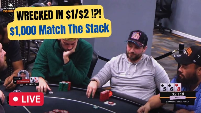 IT WAS NEVER EASY FOR JJ – $1k NLH Cash Game at Rounders Card Club