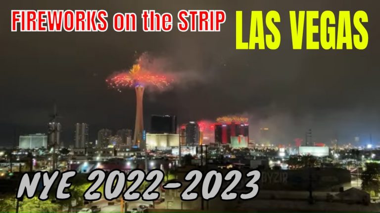 LAS VEGAS Fireworks THE STRIP – Strat and Resorts World High Atop THE ENGLISH HOTEL Arts District