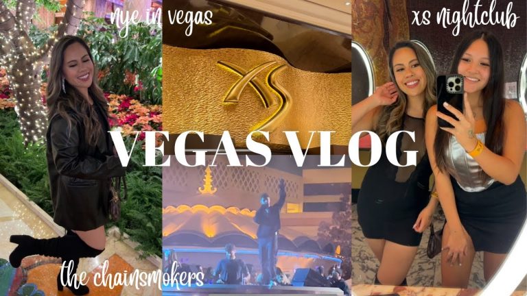 LAS VEGAS TRIP VLOG | new years eve 2023, chainsmokers @ xs nightclub, emeril’s, secret pizza + more