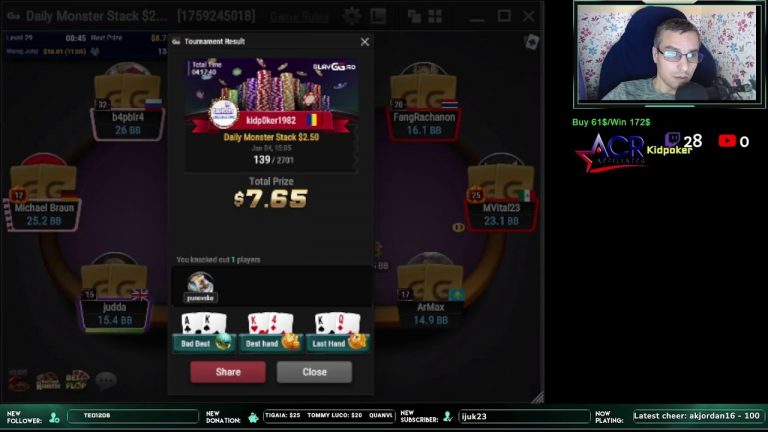 Livestream poker stars ggpoker acrpoker and 888poker online poker