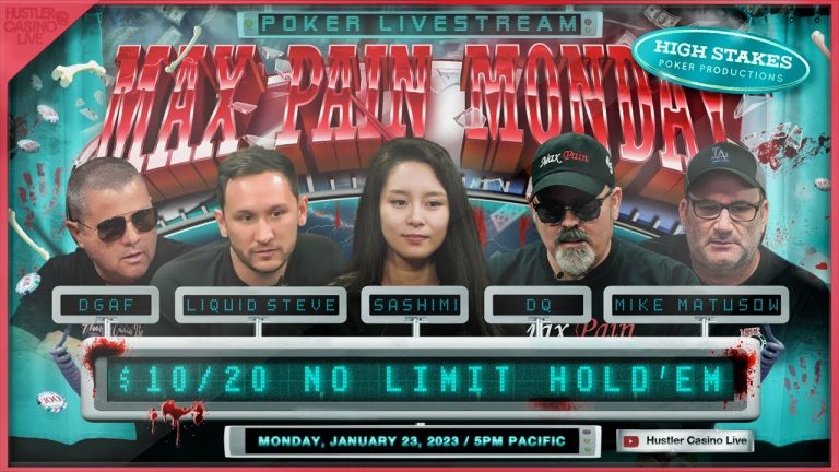 MAX PAIN MONDAY!! Mike Matusow, Liquid Steve, DQ, Sashimi, DGAF – Commentary by RaverPoker