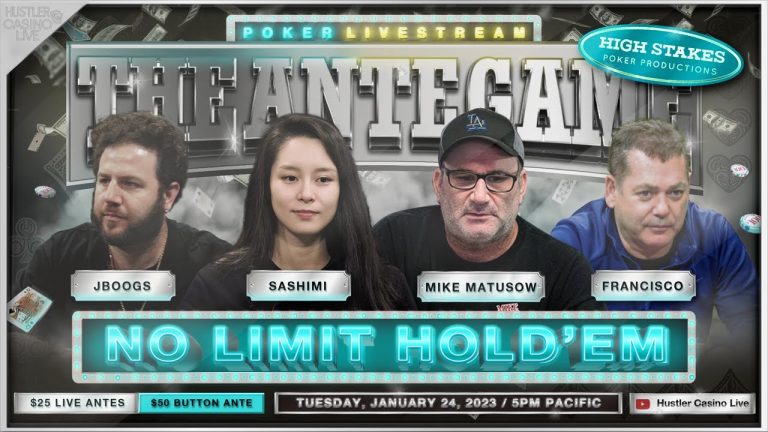 Mike Matusow, Sashimi, JBoogs, Francisco & Pepe Play THE ANTE GAME!! Commentary by DGAF