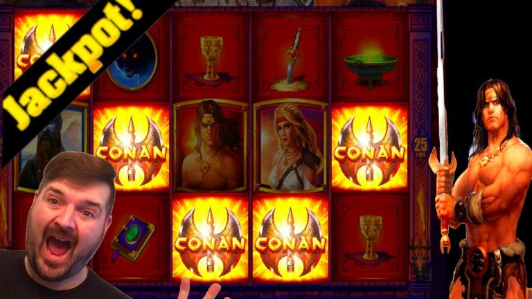 My First JACKPOT HAND PAY On Conan Slot Machine!