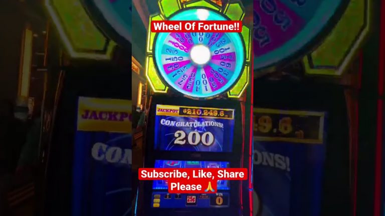 My Girl Won Money On This Wheel Of Fortune Slot Machine!!!