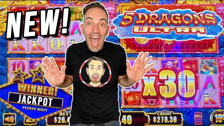 NEW 5 Dragons Slot & HUGE JACKPOT Win on CONAN!