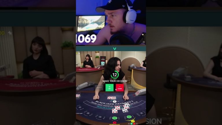 Online BlackJack Dealer GIVES ME THE FINGER LIVE ON STREAM #shorts #gambling