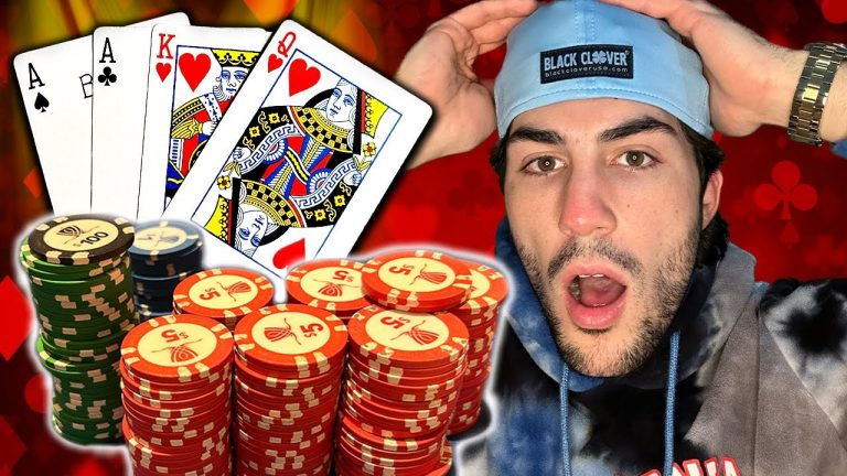 POKER WITH 4 CARDS?! $3000 POT! / Ace Poker Vlog 49