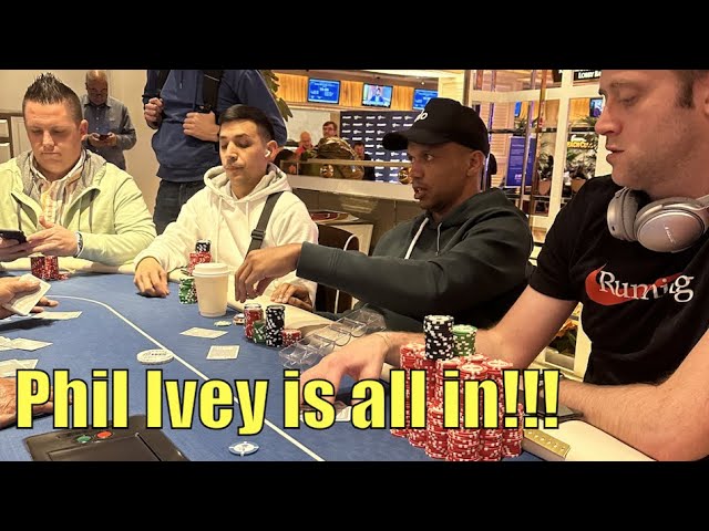 Phil Ivey Jams On Me And I Call! Winner Of All In Makes QUADS!! Must See! Poker Vlog Ep 238