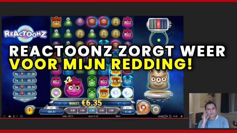 Reactoonz weet mijn goksessie weer te redden – Huge Win!!