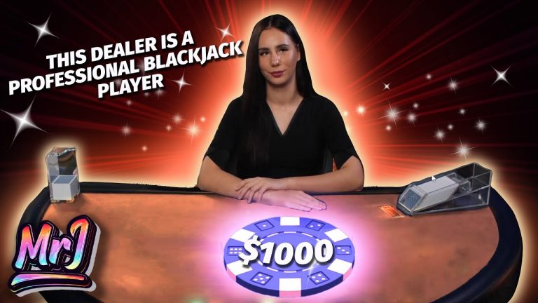 SHE IS A PROFESSIONAL BLACKJACK PLAYER! – Live Dealer Blackjack Session! #blackjack