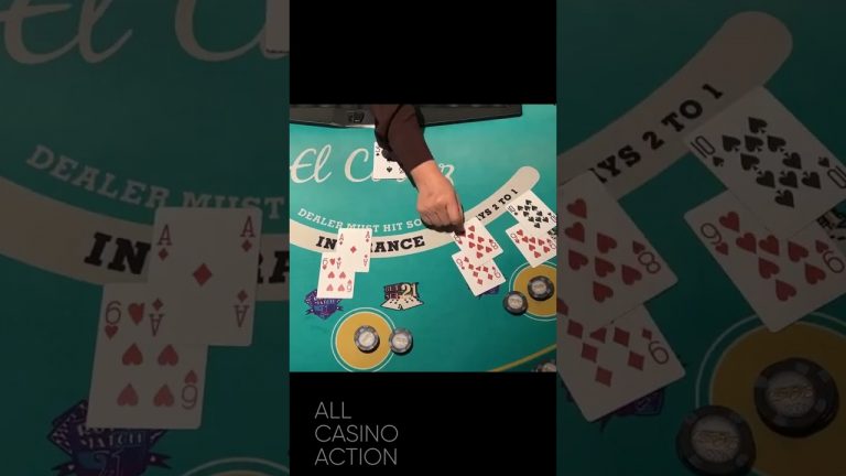 SUPER EPIC BLACKJACK HAND!! #shorts