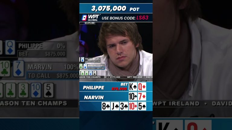 Sick Heads Up Poker Bluff Taking 3,000,000 #shorts