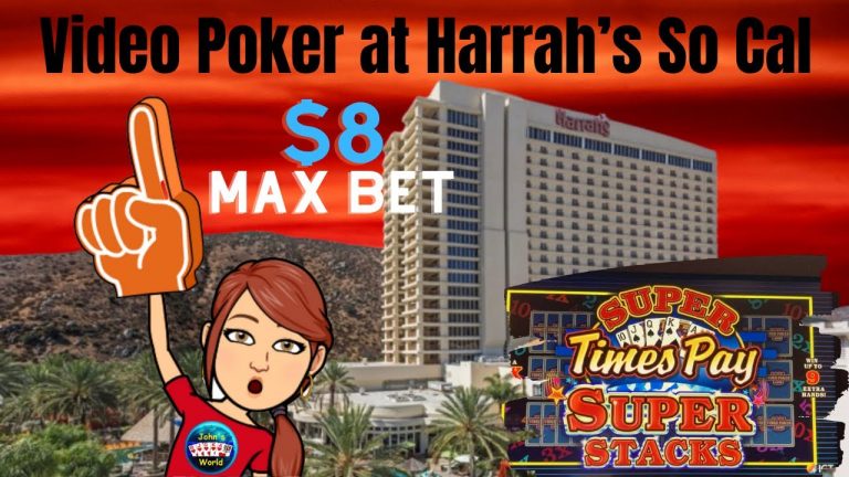 Super Times Pay Super Stacks @Harrahs So Cal $5-$8 Max Bet E84 #videopoker,#casinos,#gambling