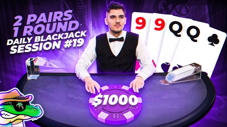 TWO PAIRS, ONE ROUND, $1,000 – Daily Blackjack #19