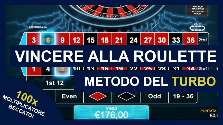 Vincere alla Roulette con il Metodo del Turbo (Moltiplicatore 100x!)