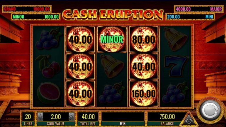 $40 Max Bet Slot Play on Cash Eruption Slot Machine!