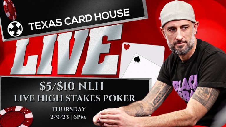 $5/$10 No-Limit Hold’em High Stake Cash Game | TCH LIVE Poker Thursday