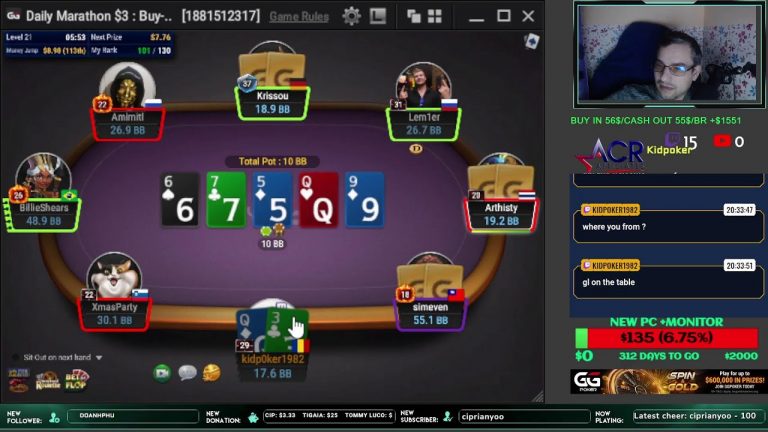 Again final table inside poker online