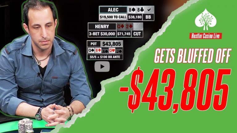 Alec Torelli Gets BLUFFED Off a FULL HOUSE on Hustler Casino Live! – Poker Vlog