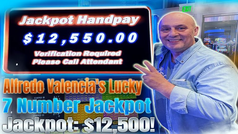 “Alfredo Valencia’s Lucky 7 Number Jackpot Jackpot: $12,500!”