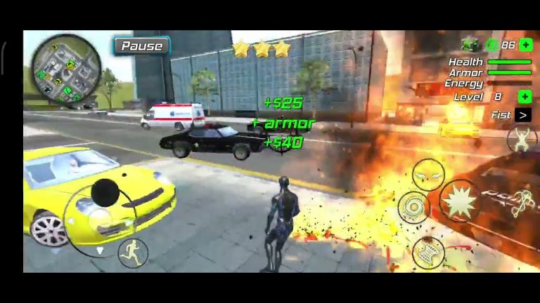 Black Hole Rope Hero Vice Vegas – Ambulance Truck at Train Station – Android Gameplay