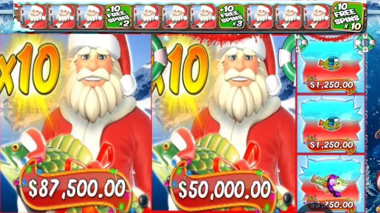 CHRISTMAS BIG BASS BONANZA – HIT 2 HUGE FISHERMAN with 10X MULTIPLIER BONUS BUY BIG CASINO WIN