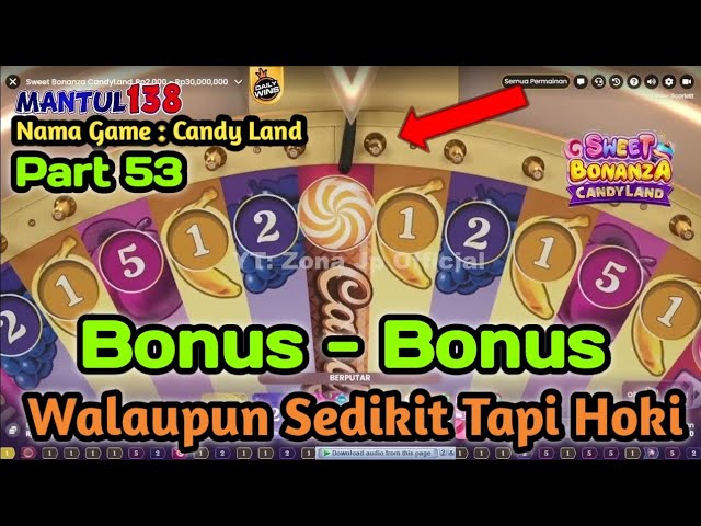 Candy Land Hoki Bonus ada isi nya ! || Live Casino Pragmatic Hari part53