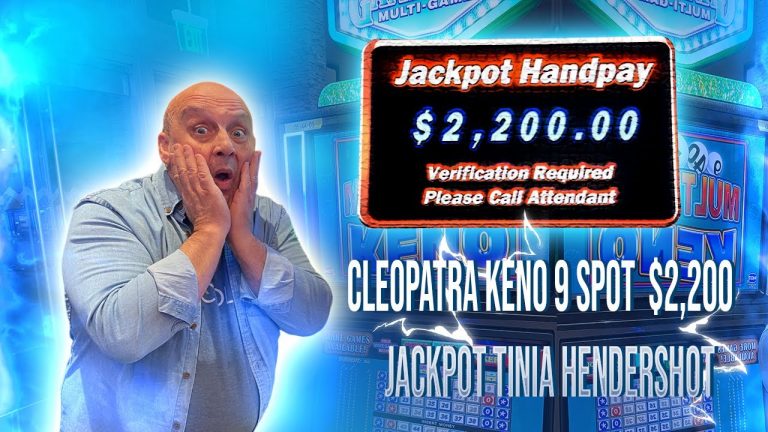 Cleopatra Keno 9 Spot $2,200 Jackpot Tinia Hendershot