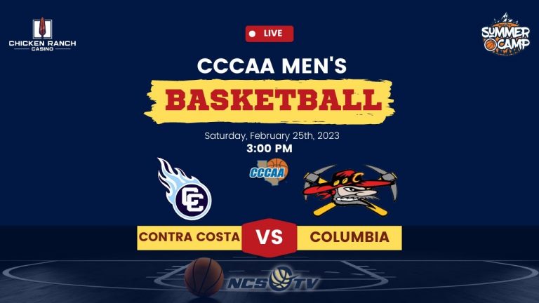 Contra Costa vs Columbia College Men’s Basketball LIVE 2/25/23 CCCAA Playoff Rnd 2