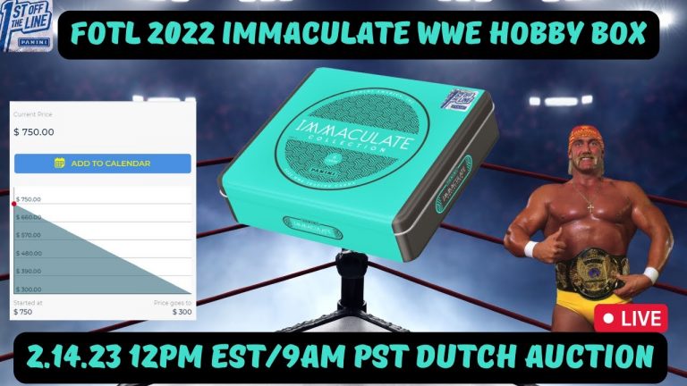 FOTL 2022 PANINI IMMACULATE WWE TRADING CARD BOX DUTCH AUCTION LIVE