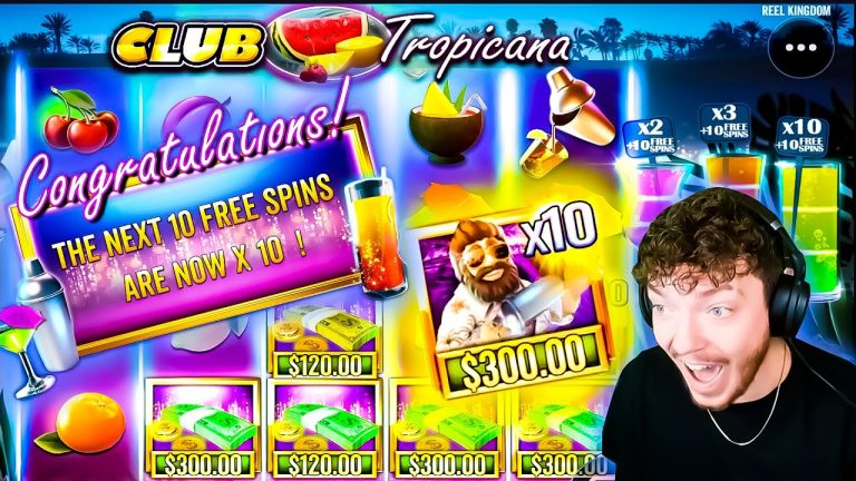 I got MAX STAGE on CLUB TROPICANA! *HUGE WIN*