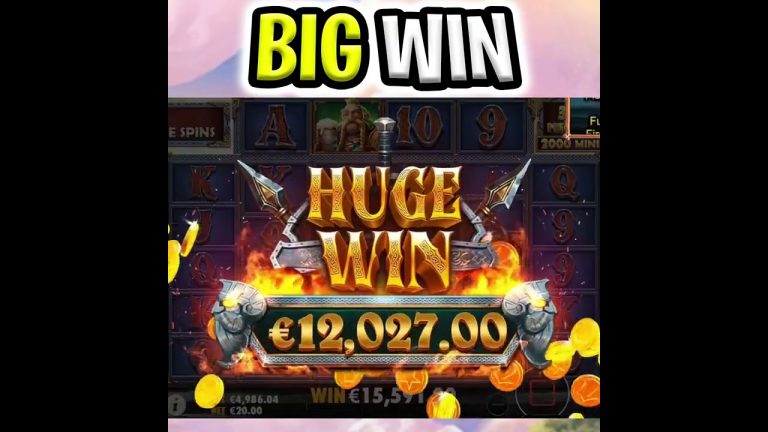 LAST SPIN MEGA BIG WIN SLOT BONUS FURY OF ODIN MEGAWAYS #shorts