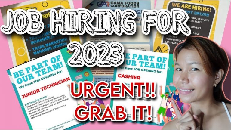 LATEST JOB HIRING FOR 2023| RAKETERANG BISDAK