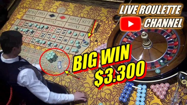 LIVE ROULETTE | BIG WIN 3.300 In Casino Las Vegas Exclusive 2023-02-10