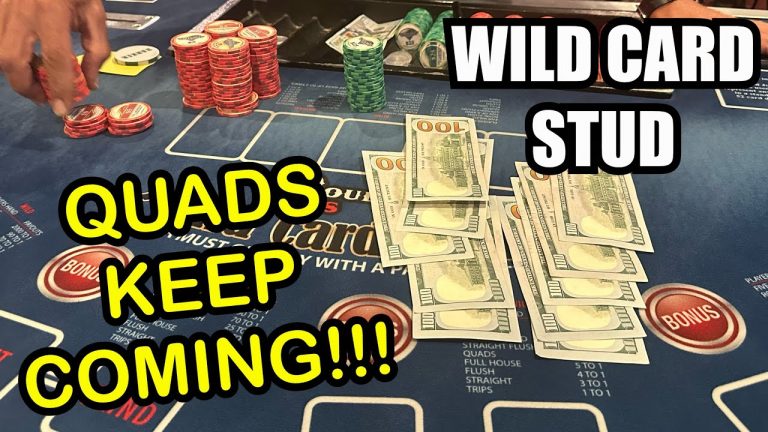 LIVE Wild Card Stud at Oxford Downs with Pitbull Poker. We got QUADS how many times?