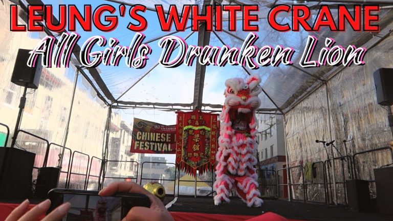 Leung’s White Crane ALL GIRLS Drunken Lion Dance Performance | Lunar New Year 2023