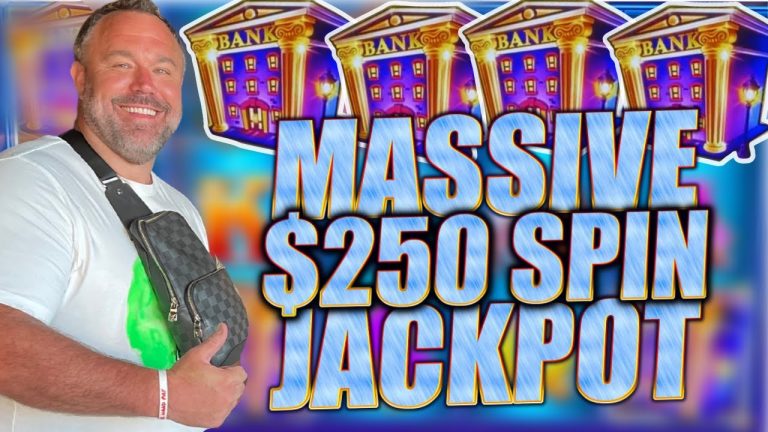 MY LARGEST 4-TRIGGER BONUS JACKPOT On $250 SPIN!!! Piggy Banking Slot Machine!!