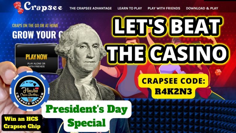 President’s Day Live Craps Special! $1500 Bankroll $25 Min Craps Table. Crapsee Code: R4K2N3