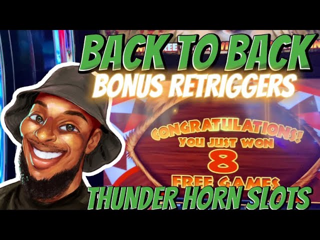 RETRIGGER CRAZY BONUSES ON THUNDERHORN SLOTS! BIG WINS! #slots