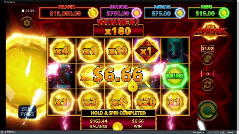 Red Phoenix Jewel of the Dragon Bonus Game Win Casino Slot Borgata