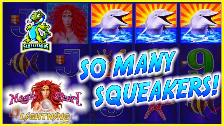 SO MANY SQUEAKERS!! SPIKING A WIN! Lightning Link Magic Pearl Slot