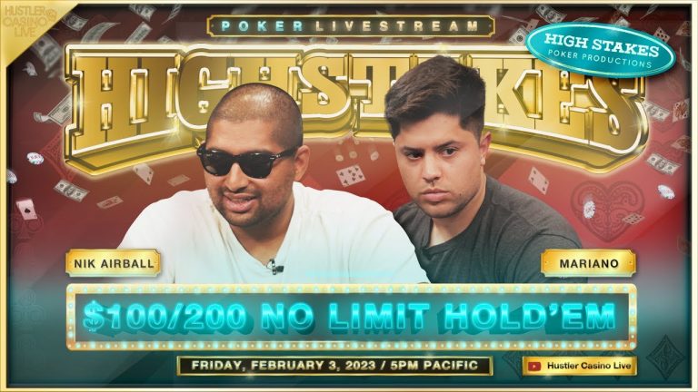 SUPER HIGH STAKES $100/200/400 w/ Mariano, Nik Airball, Mike X & J.R. – Commentary by David Tuchman