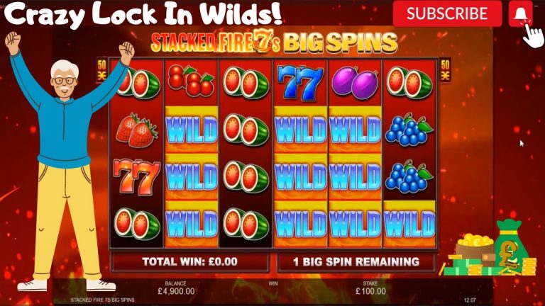 Stacked Fire 7’s Big Spins New Slot! | Crazy Lock In Wilds! | #gambling #casino #hugewin