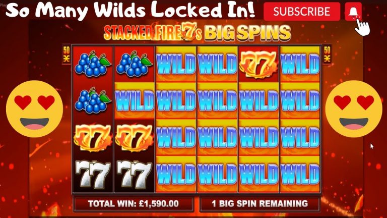 Stacked Fire 7’s Big Spins Slot | I Got So Many Crazy Wilds | #casino #trending